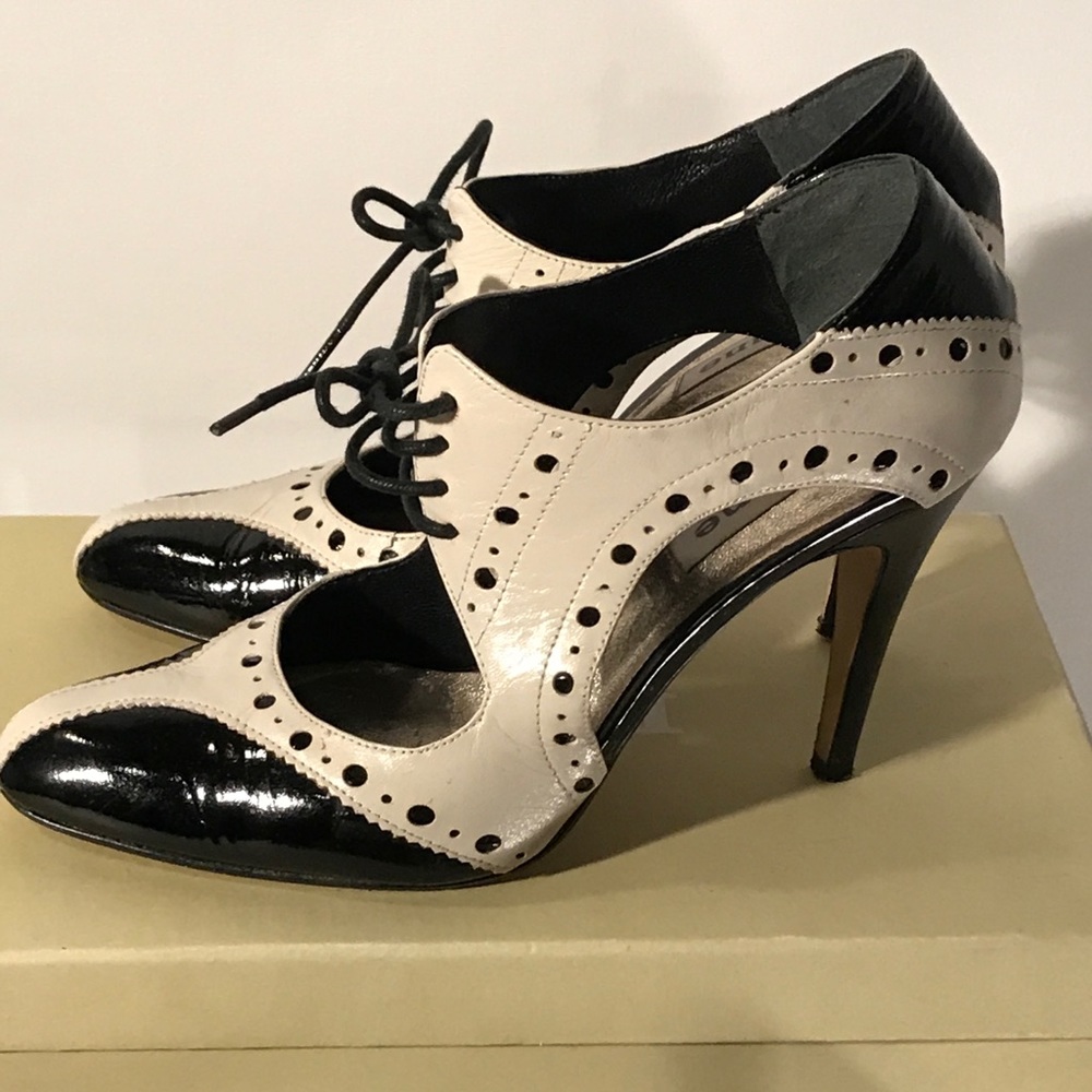 Elegant Black and White Women's Heels